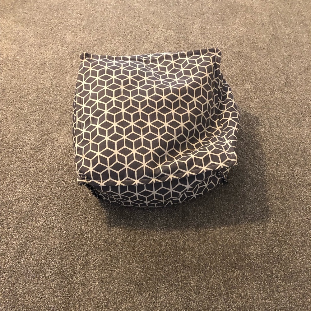 Grey and white Bean Bag